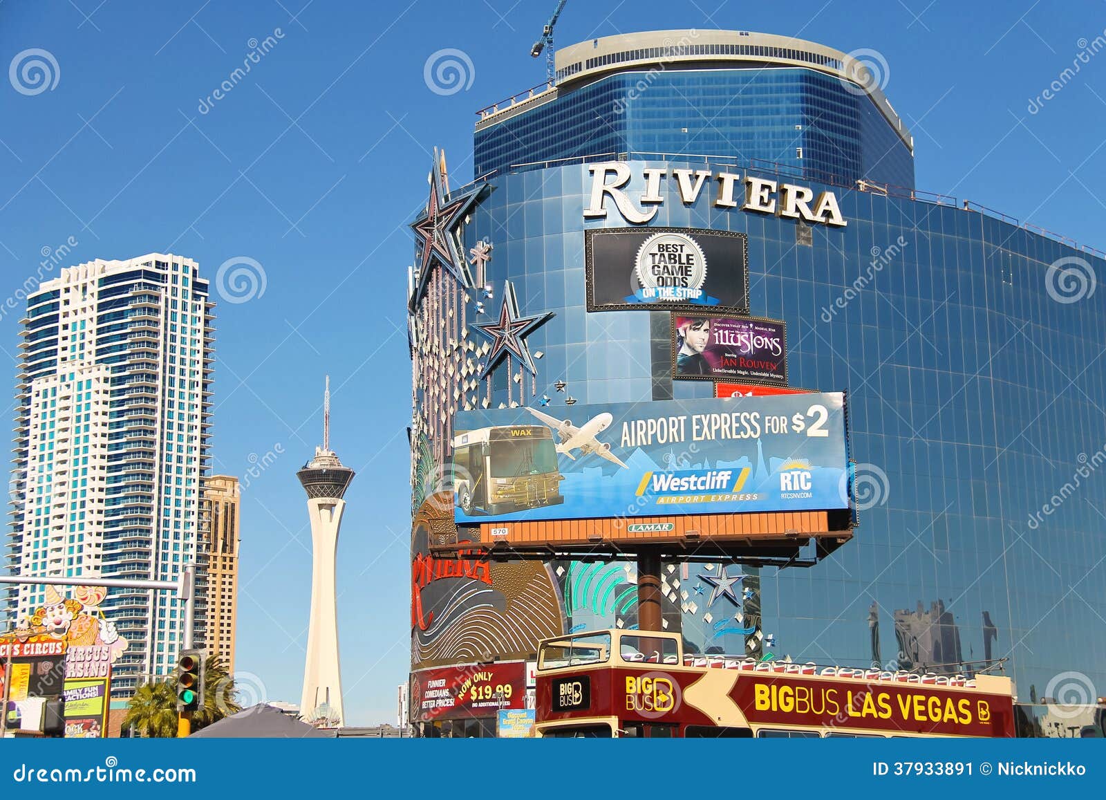 Riviera Hotel and Casino on The Strip, Las Vegas, Nevada, USA