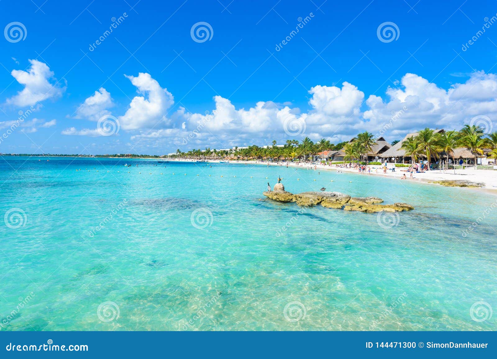 Riviera Maya - Paradise Beach Akumal at Cancun, Quintana Roo, Mexico -  Caribbean Coast - Tropical Destination for Vacation Stock Photo - Image of  scenic, background: 144471300