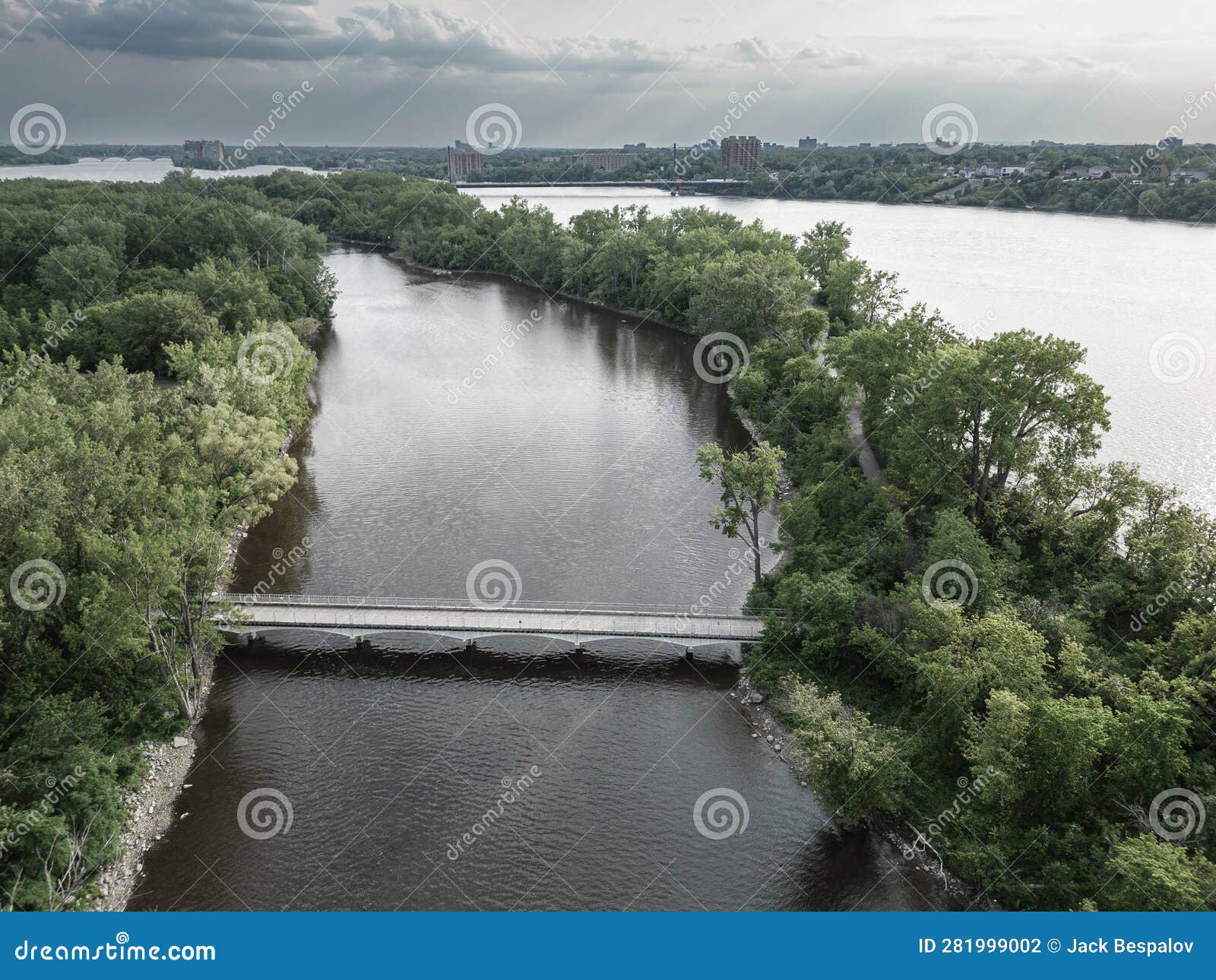 Riviere Des Prairie and Its Park Zones Stock Photo Image of america, quebec 281999002