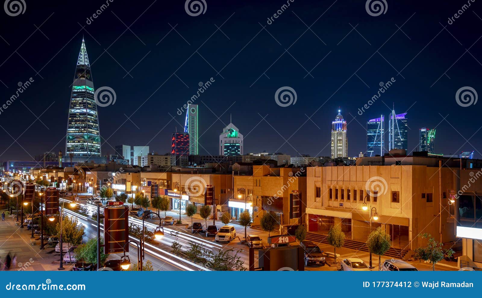 riyadh, saudi arabia, al_tahlia street, tahlia street, faisalia tower, al faisaliah tower Ã¢â¬â riyadh towers, landscape at night,