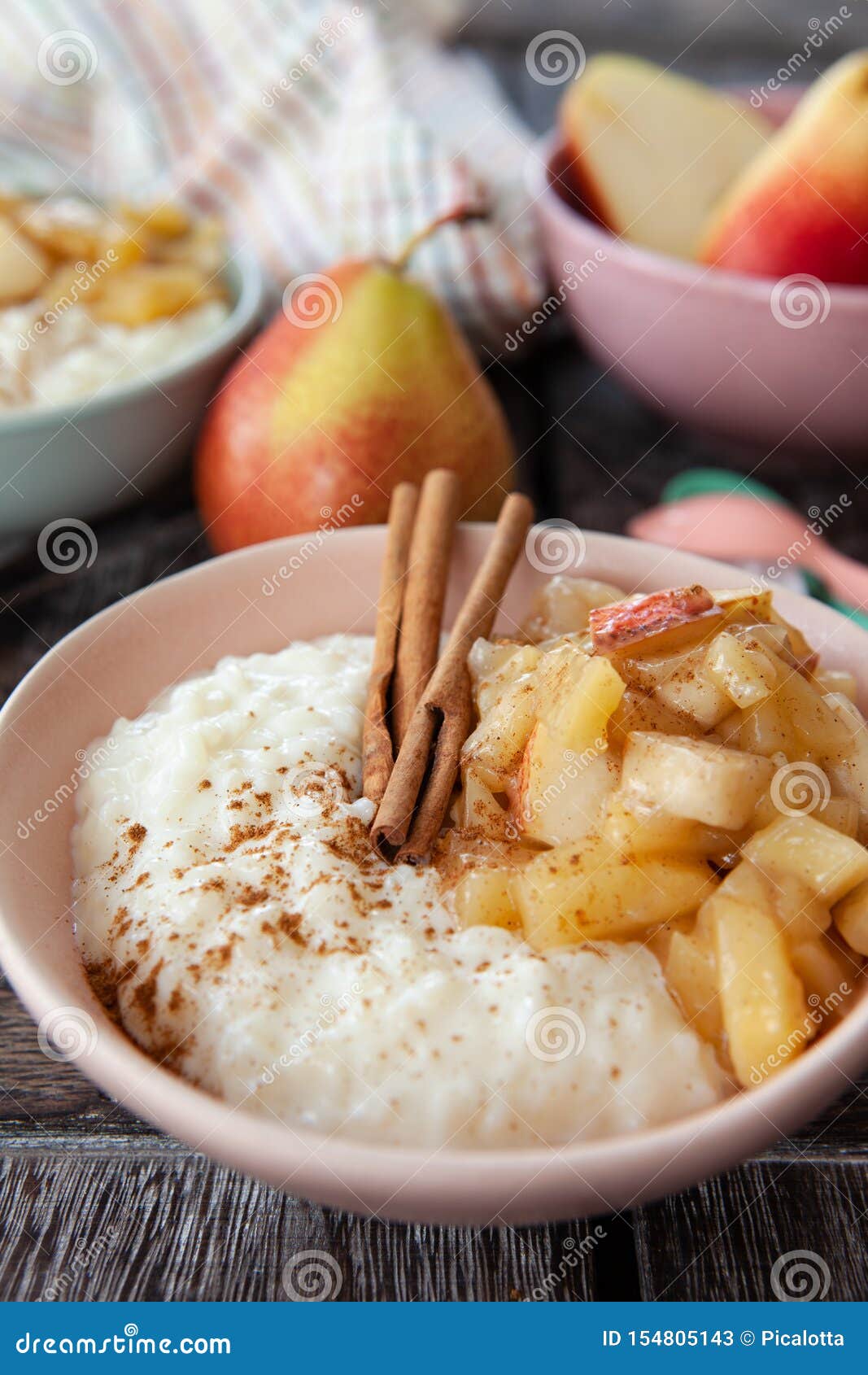 Riz au lait à la compote pomme-poire