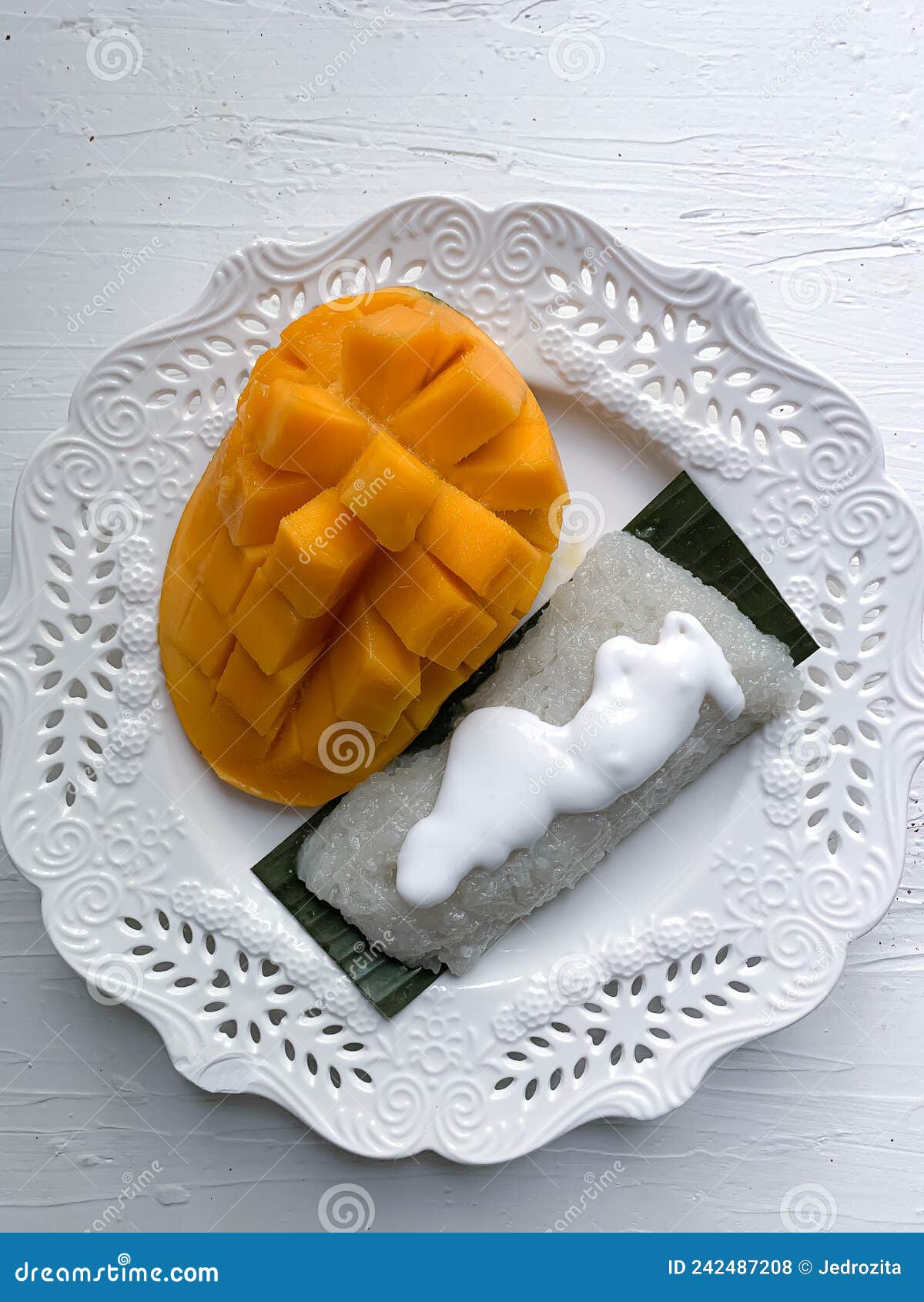 Mango sticky rice, riz gluant à la mangue