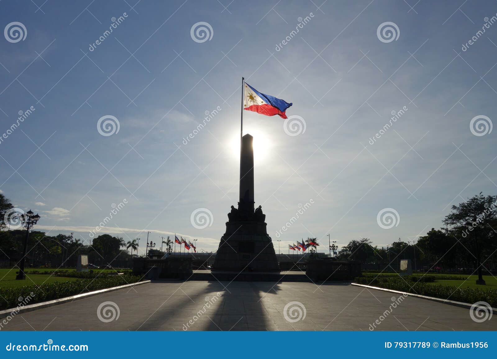 rizal park and philippine flag