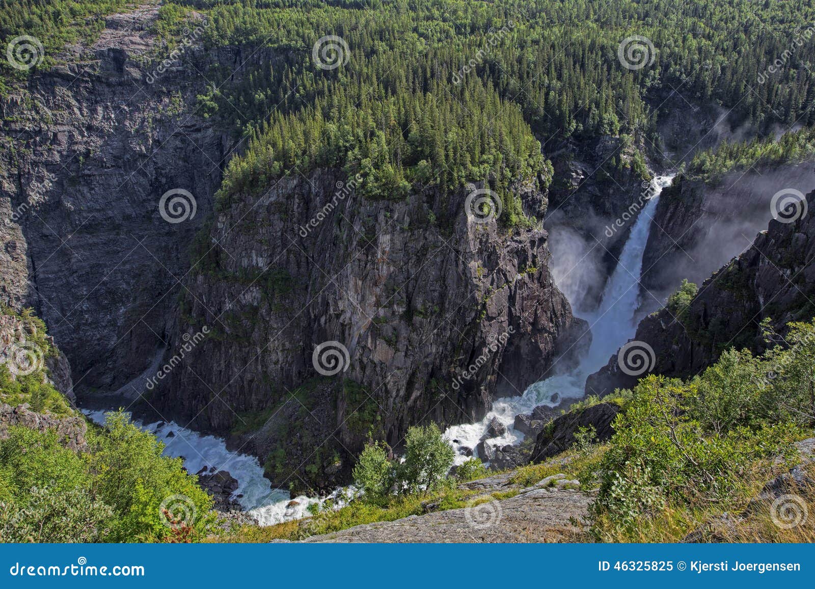 Rjukanfossen From Above Stock Image Image Of Landscape 46325825