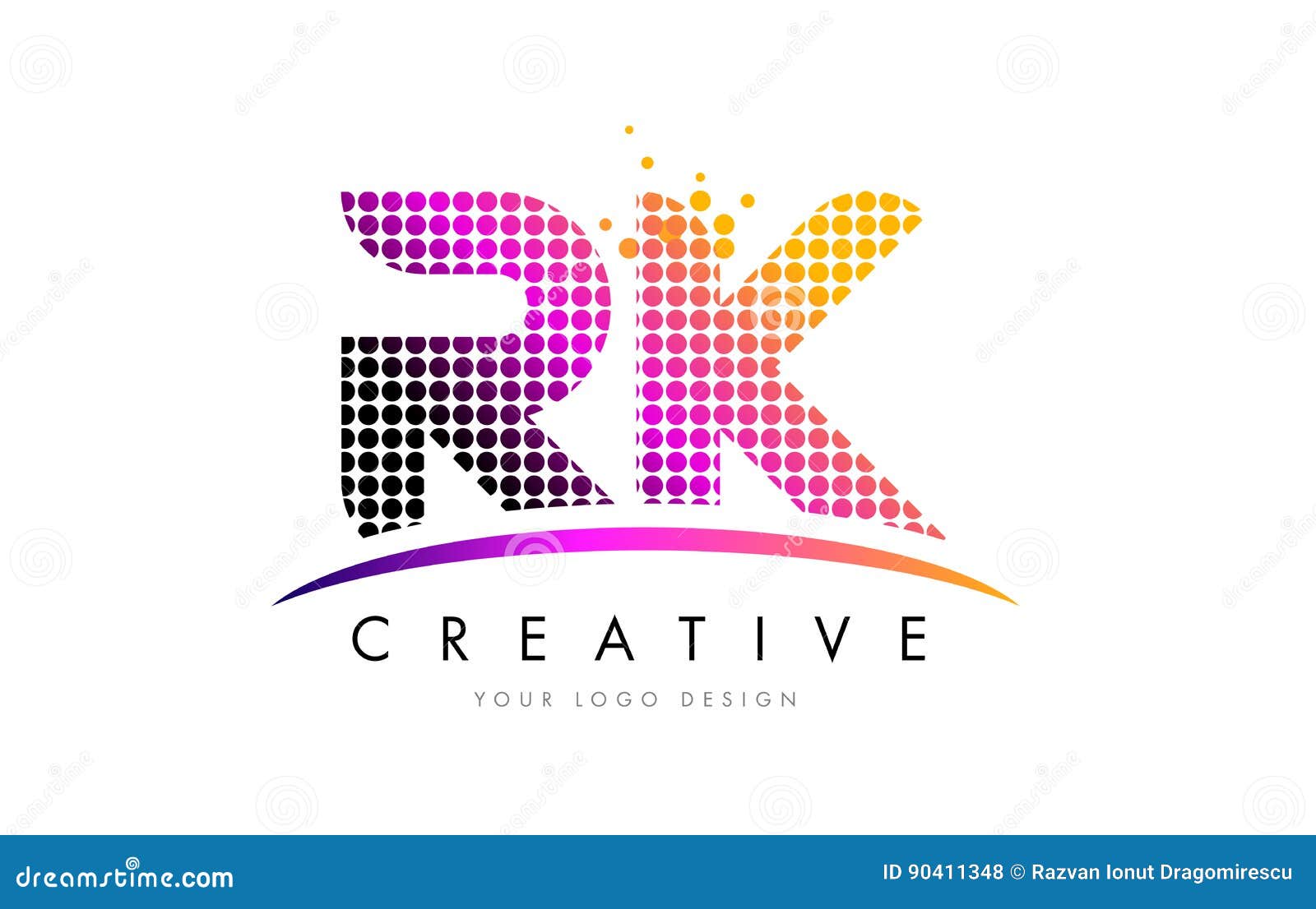 Premium Vector | Rk monograms logo nails, luxury cosmetics spa beauty  vector template