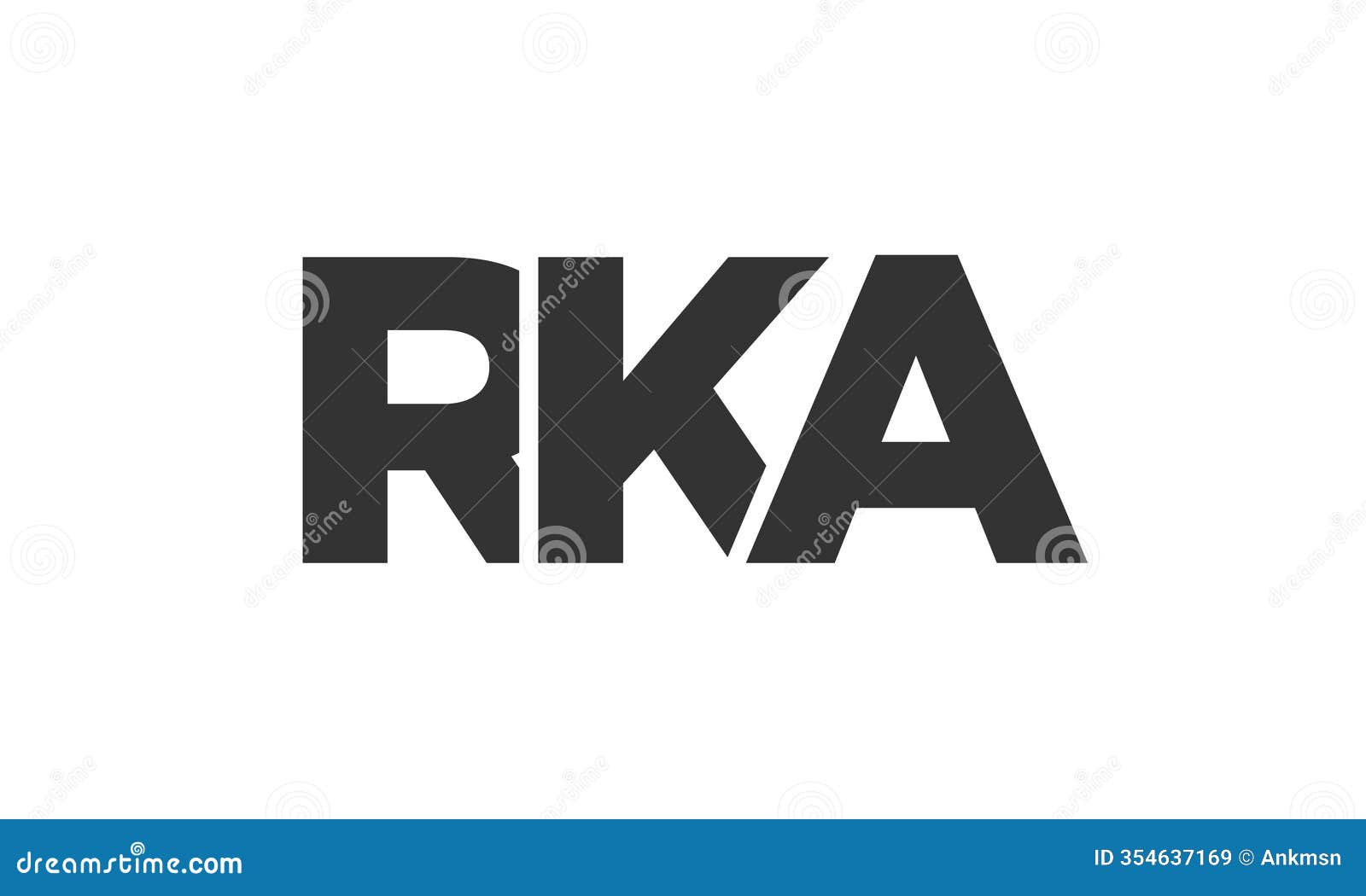 rka logo  template with strong and modern bold text. initial based  logotype featuring simple and minimal typography.