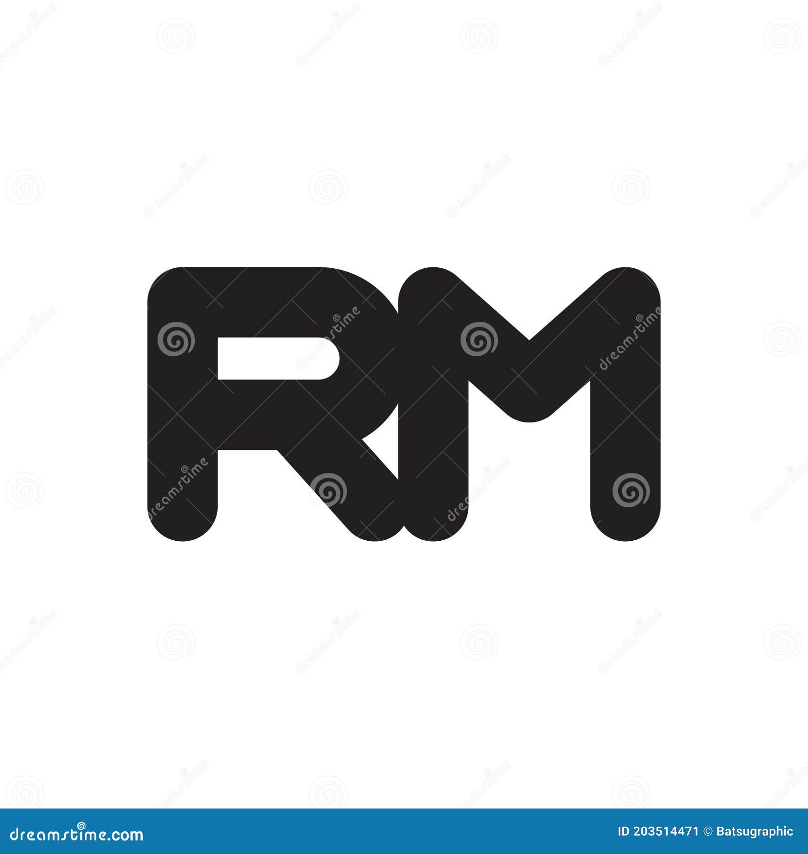 Rm Initial Letter Vector Logo Icon Stock Vector Illustration of sign