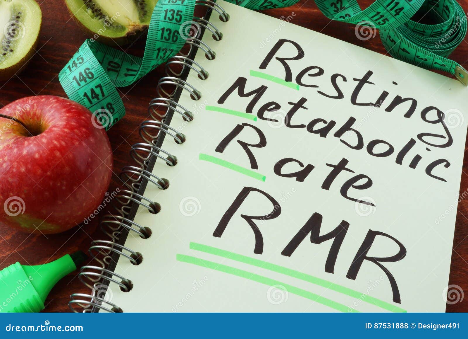 rmr resting metabolic rate.