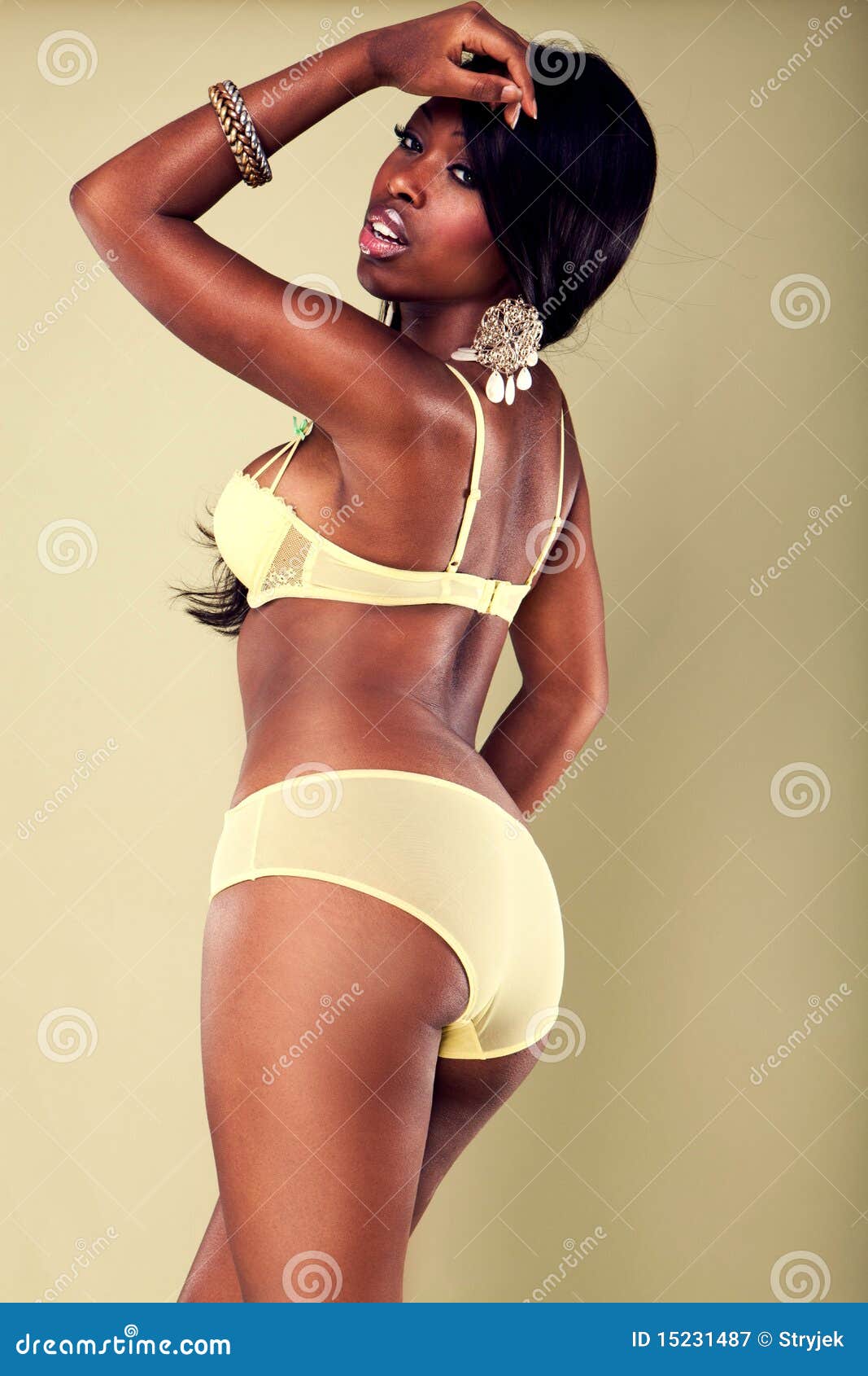 Young Black Teen Yellow Undies Cuties