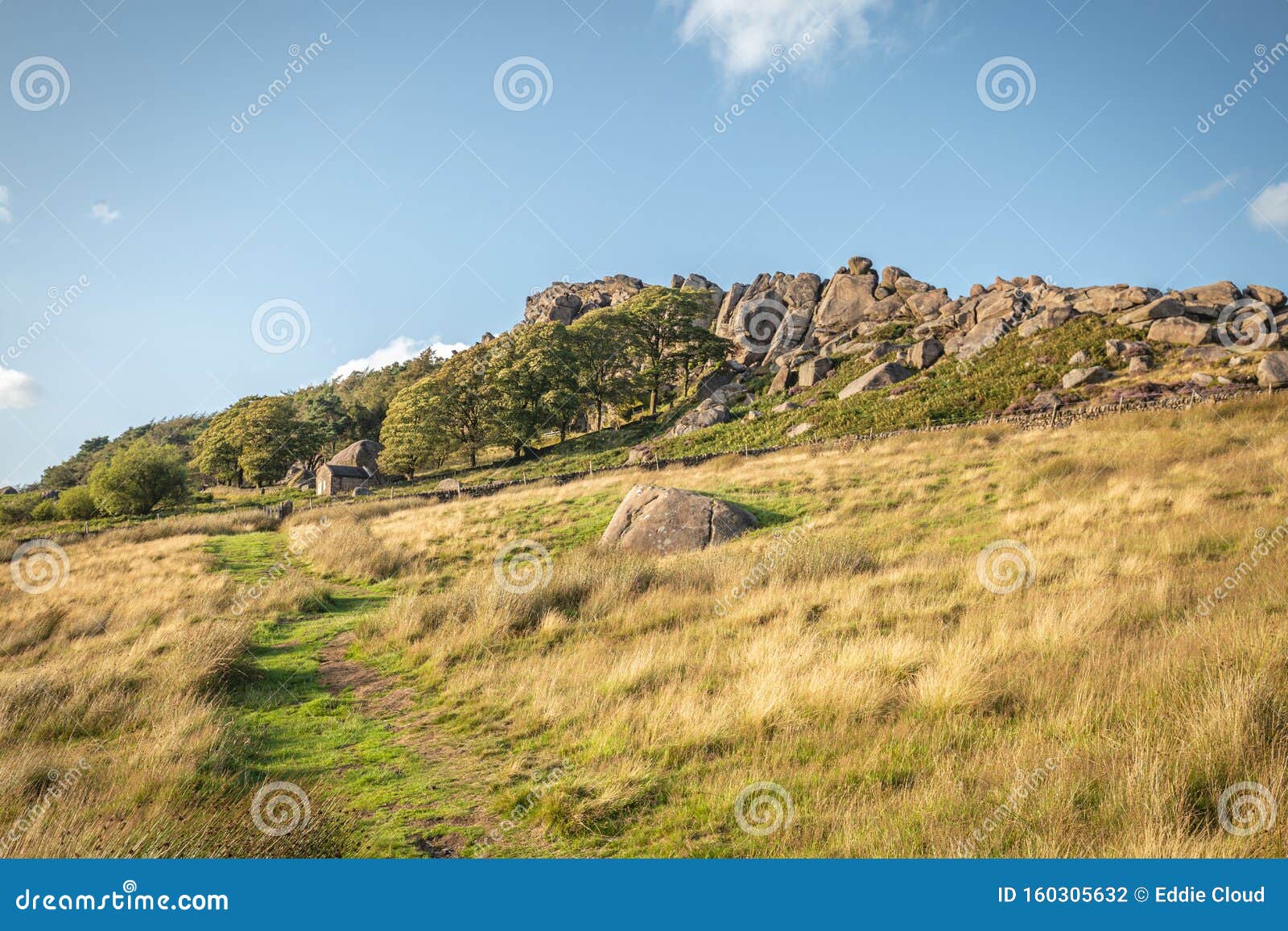 the roaches ridge at warm summer evevning