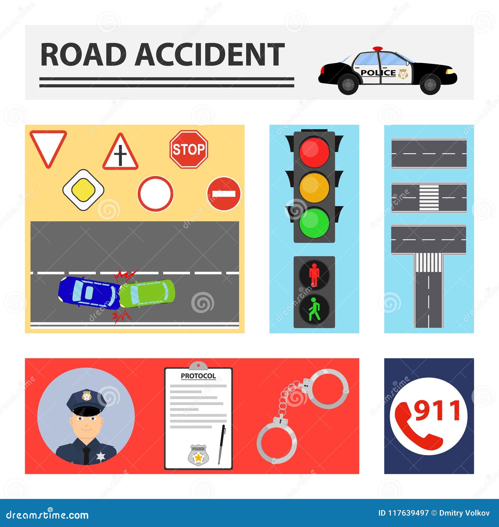 Road Accident. the Concept of Rectangles with Elements of Road