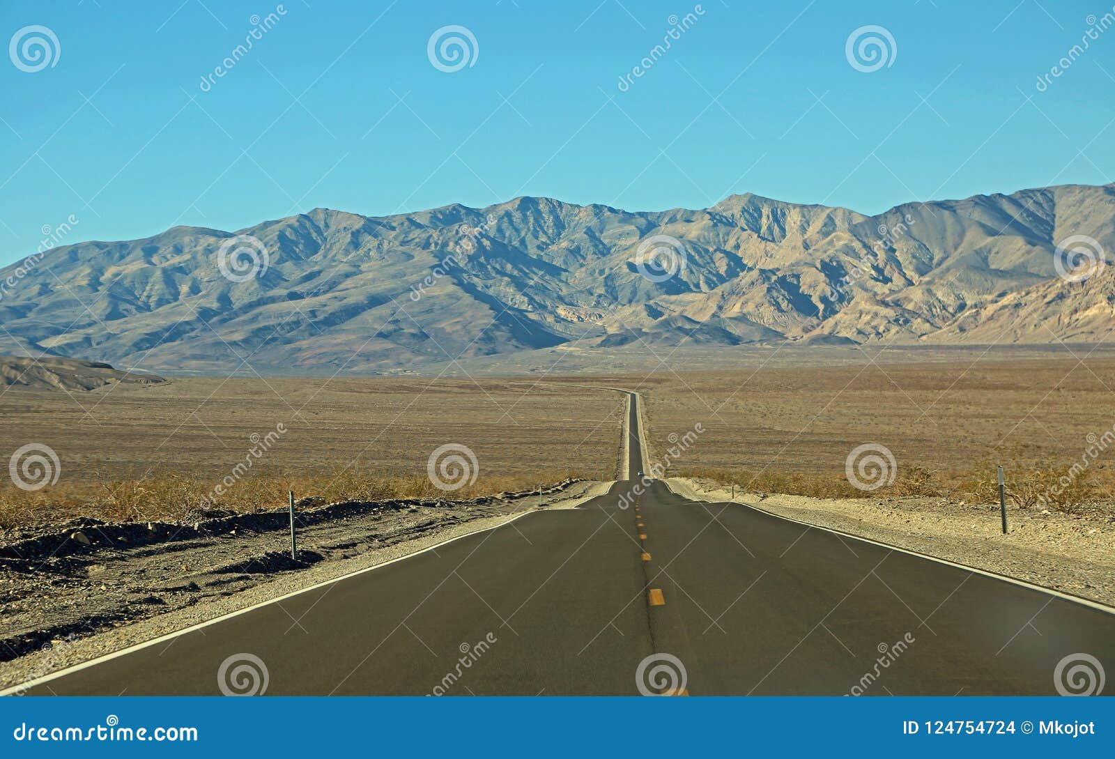 The Road Across Death Valley Stock Photo - Image of park, scenery ...