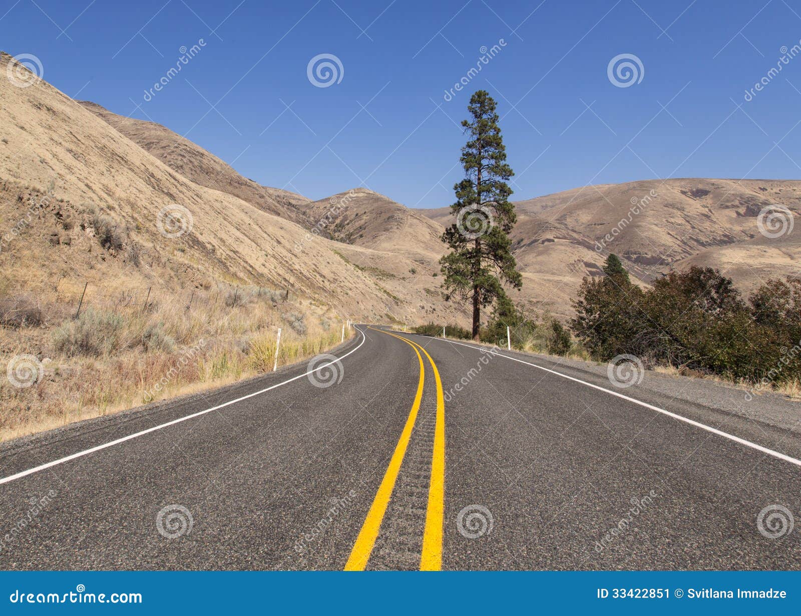 Road Along Yakima River Canyon Stock Image Image of fall, hills 33422851