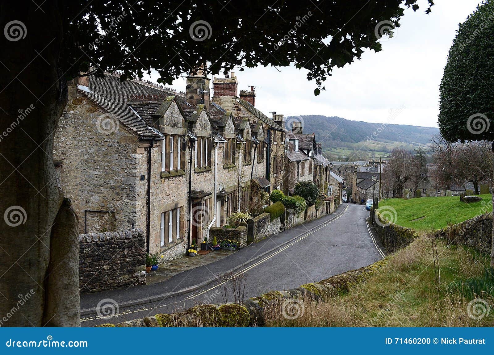 Road through Bakewell Derbyshire, England Stock Photo Image of great