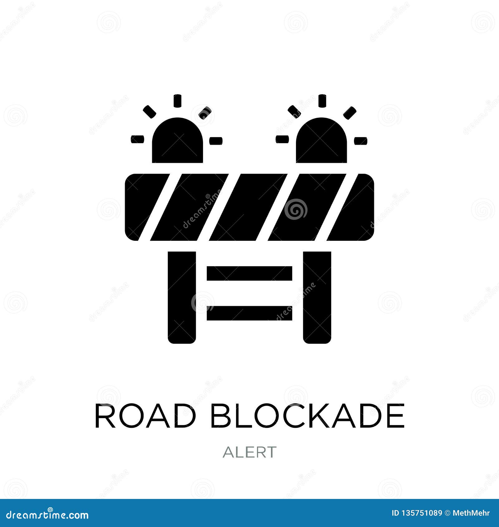 road blockade icon in trendy  style. road blockade icon  on white background. road blockade  icon simple and