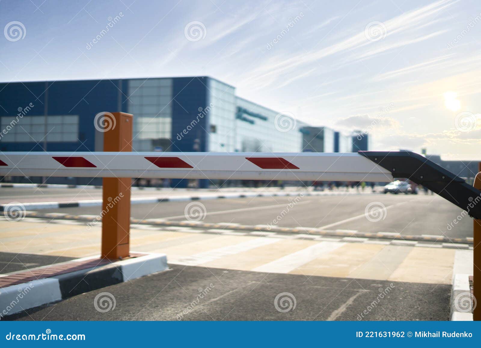 A Road Car Gate Barrier, Safety Entrance Pass Stock Photo - Image of ...