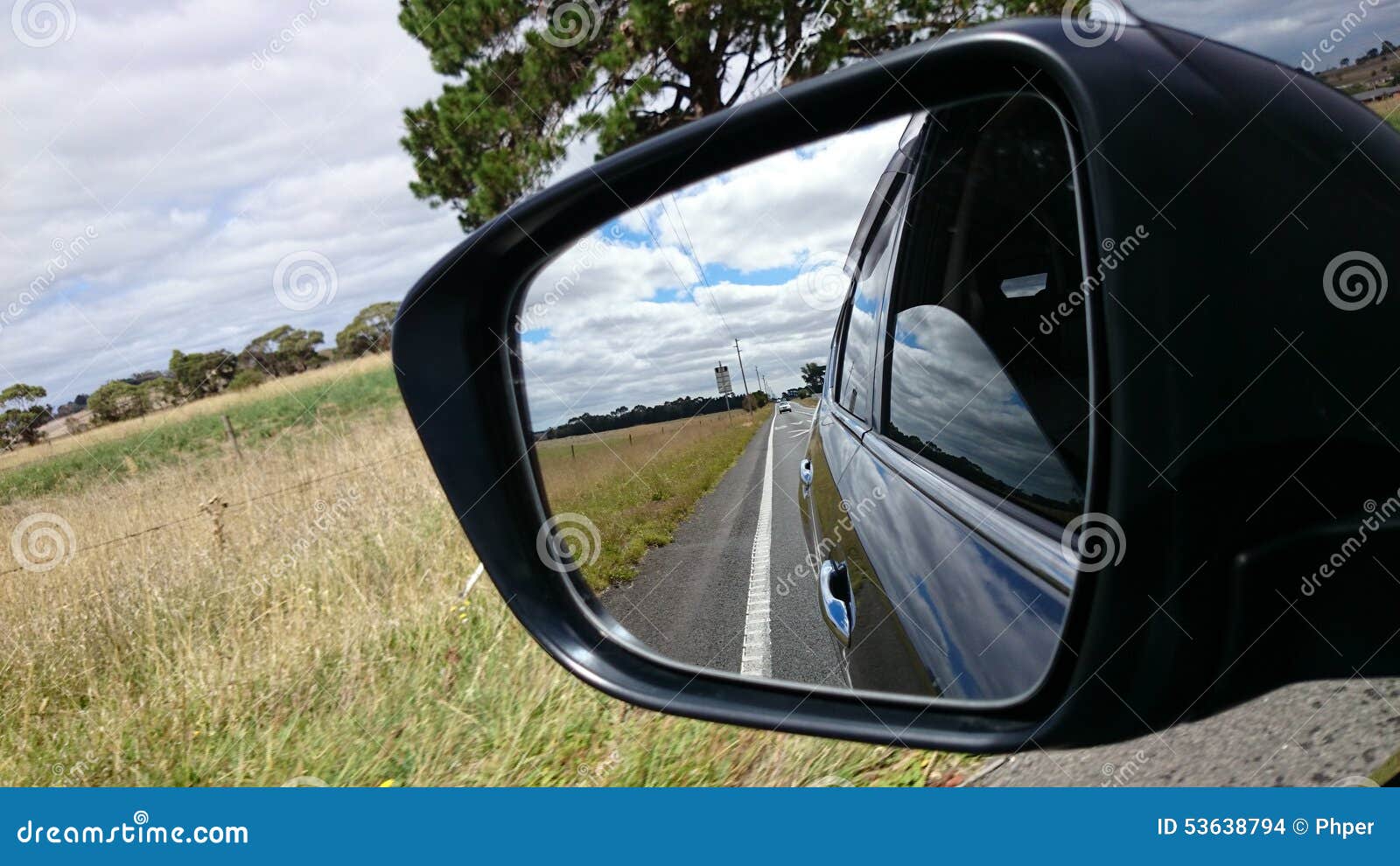 Road in Car Sideview Mirror Stock Photo Image of sideview, mirror