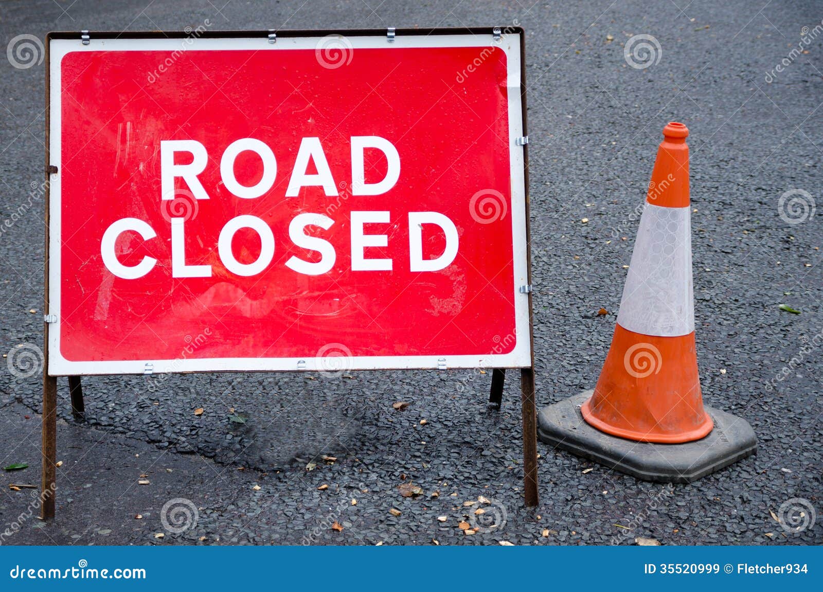 road closed sign