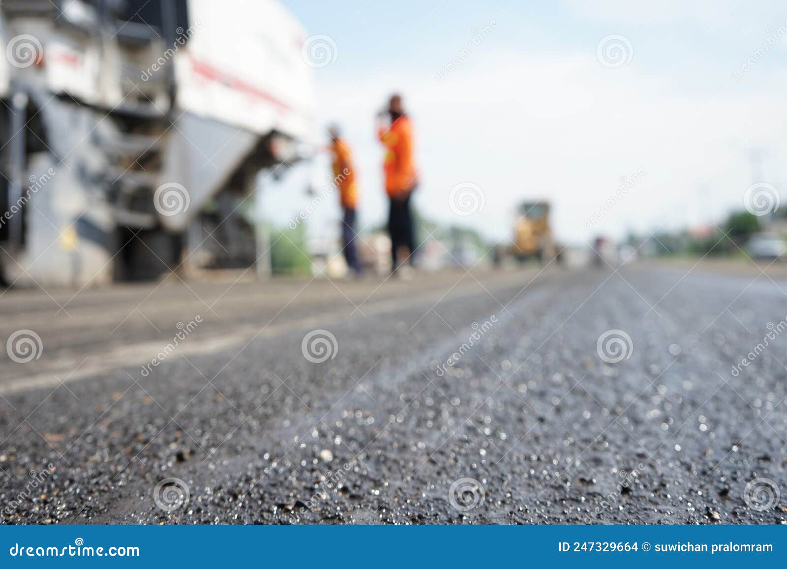 Road Construction Blur by Heavy Machinery Stock Photo Image of