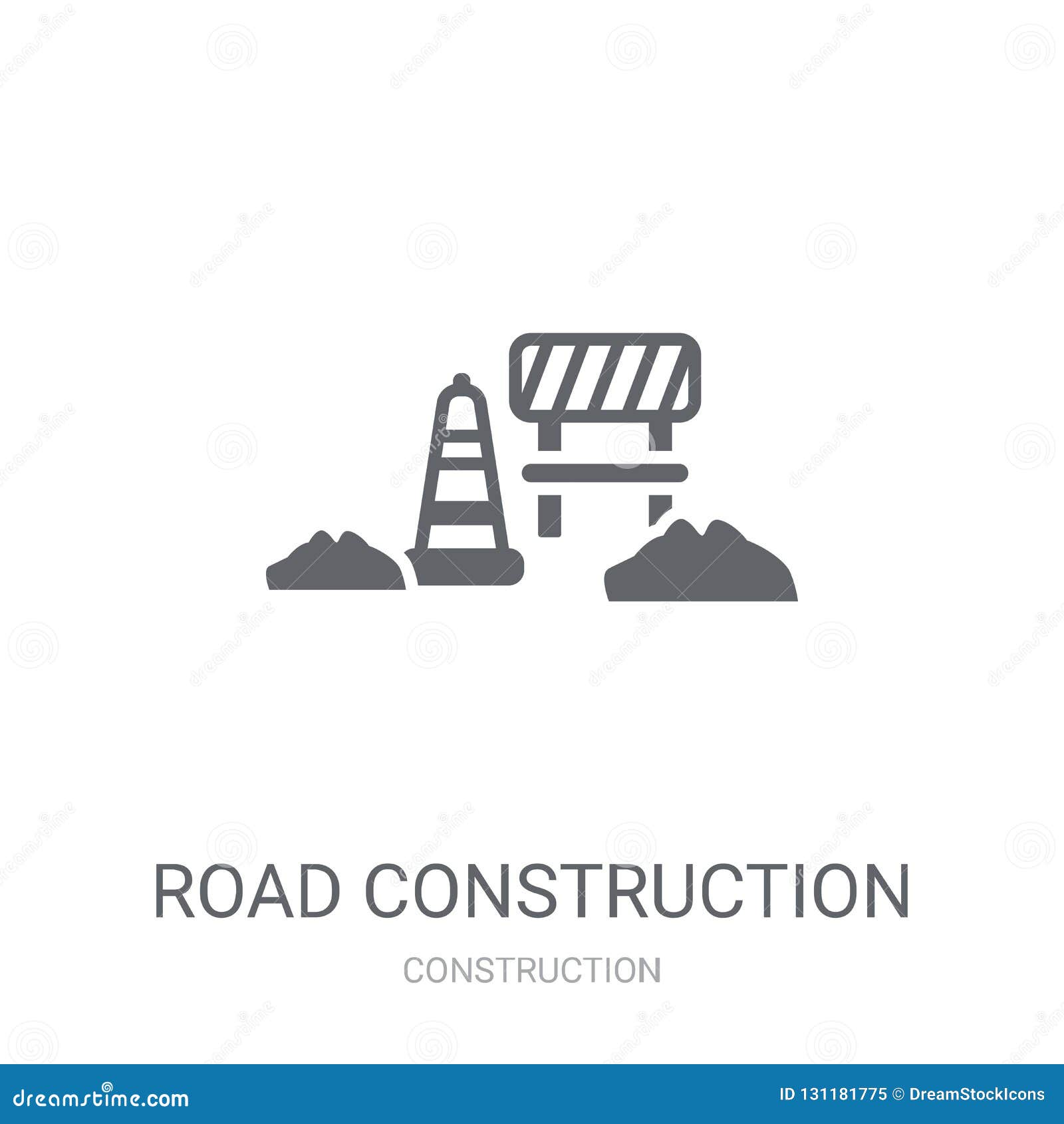 Road Construction Icon. Trendy Road Construction Logo Concept on Stock