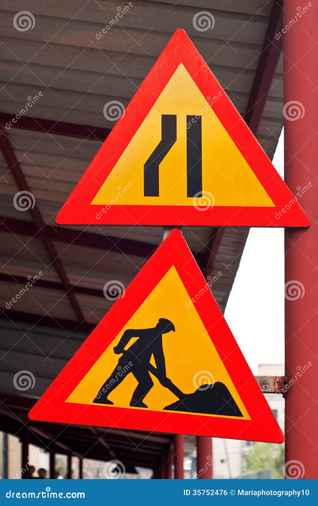 Road Construction Traffic Signs Stock Photo Image of signal, metal