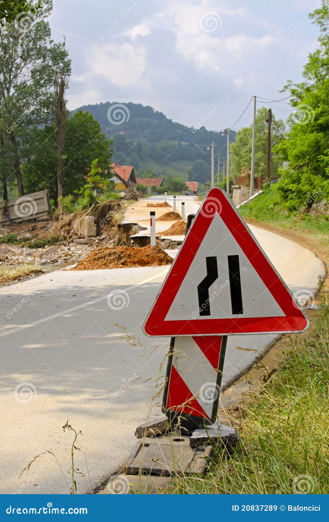 Road damage stock image. Image of river, damage, road 20837289