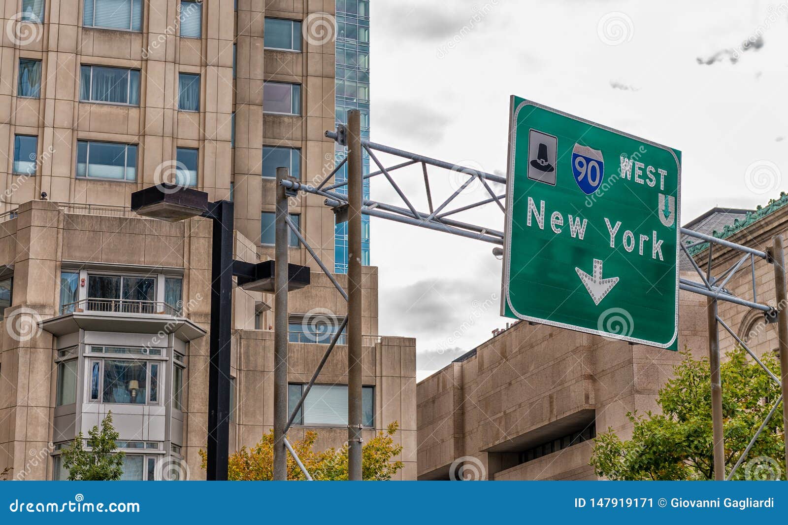 Road Directions in Boston, MA Stock Image Image of beacons