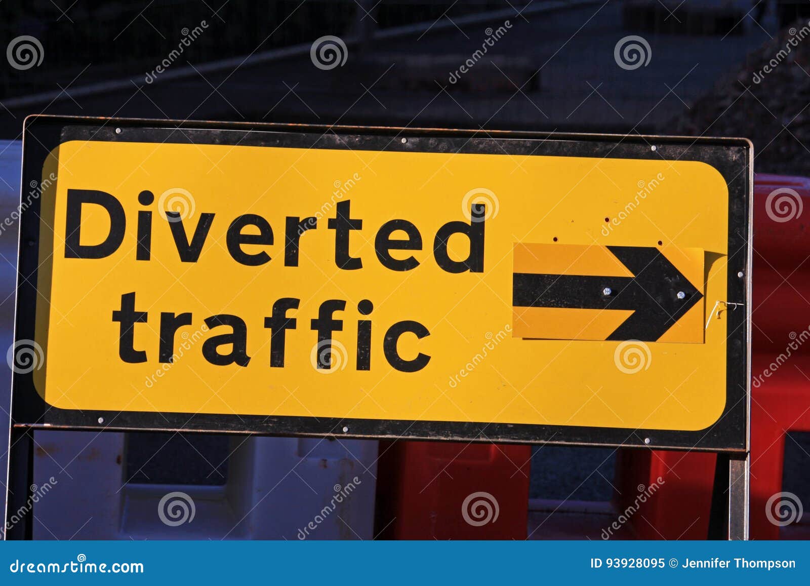 Road diversion sign stock image. Image of diversion, road 93928095