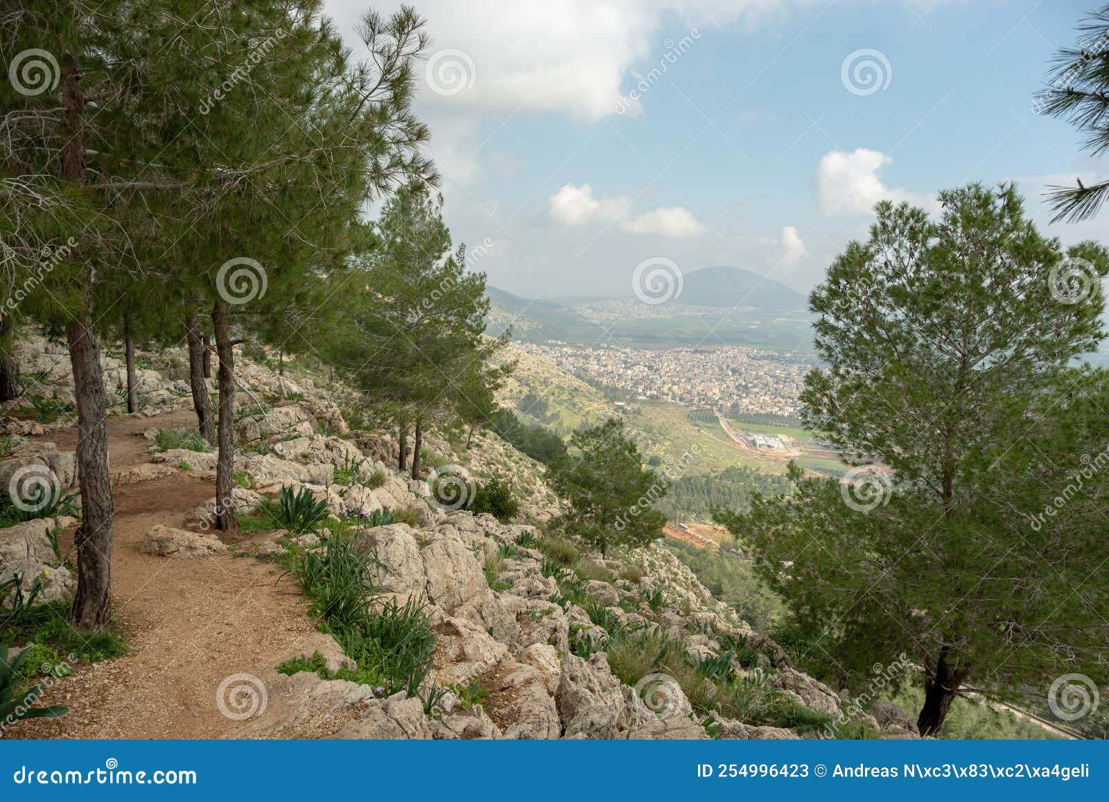 road down mount precipice near nazareth