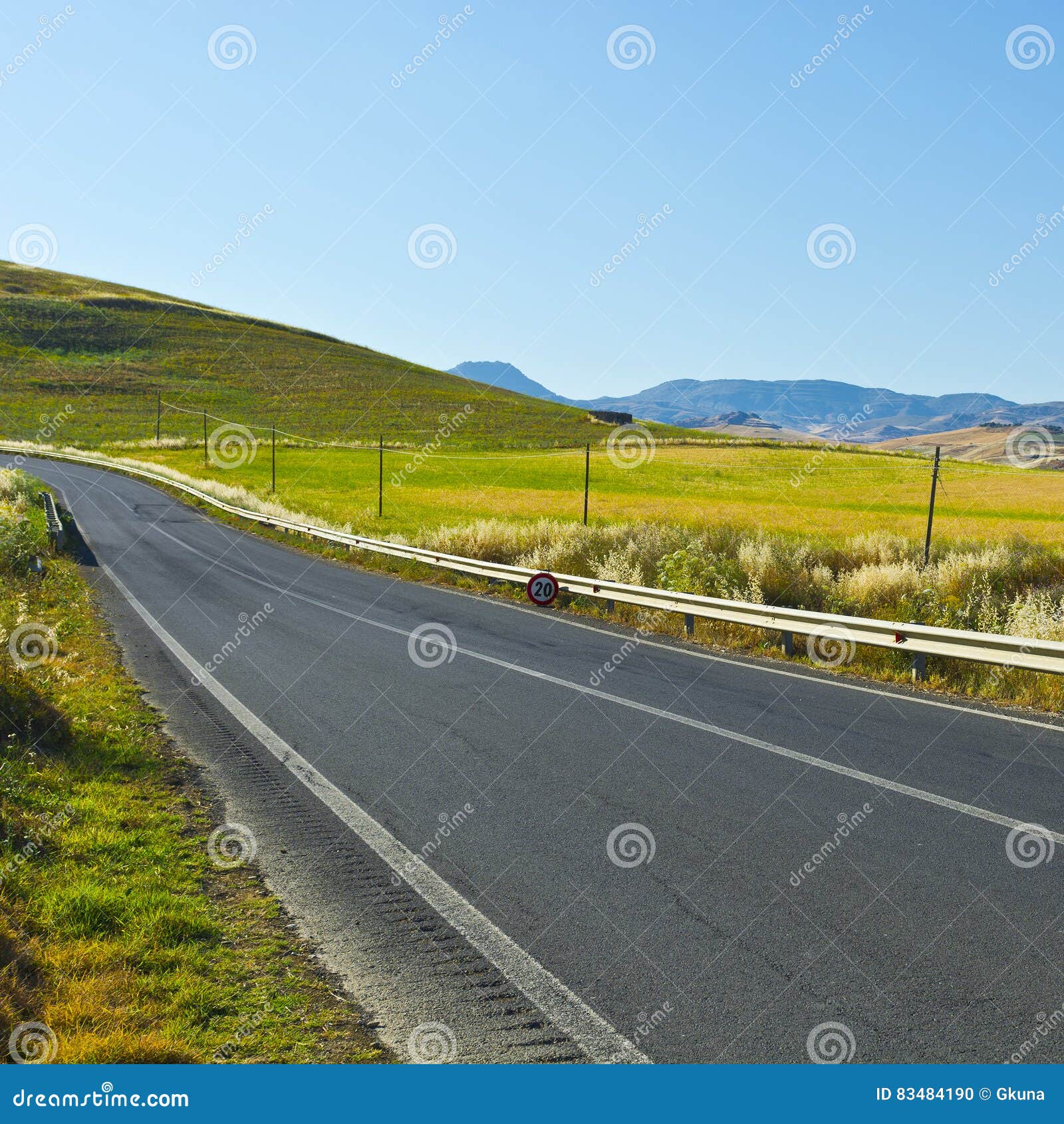 Road between Fields stock photo. Image of farmland, meadow 83484190