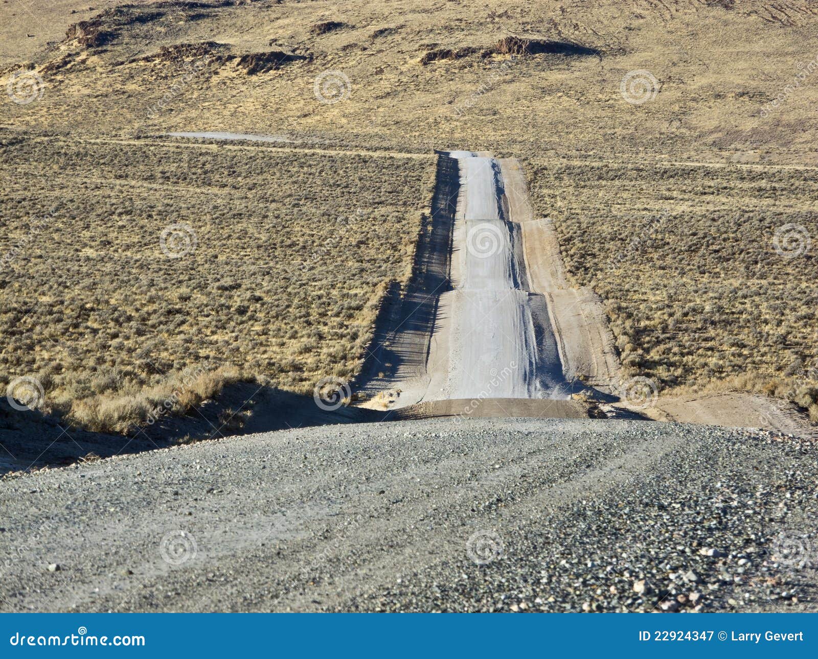 Road on Grade through the Sagebrush Stock Image Image of hill, lane