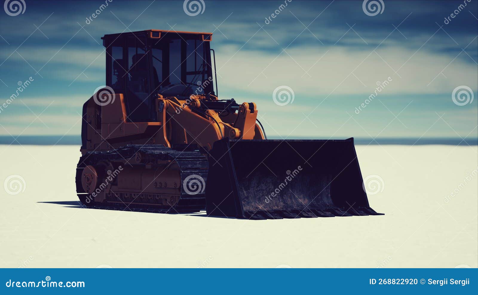 Road Grading Machine on the Salt Desert Road Stock Photo Image of