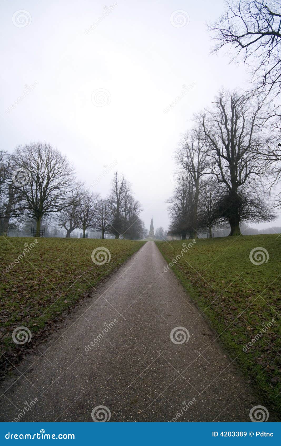 Road in the Grounds of Fountains Abbey in North Yo Stock Image Image