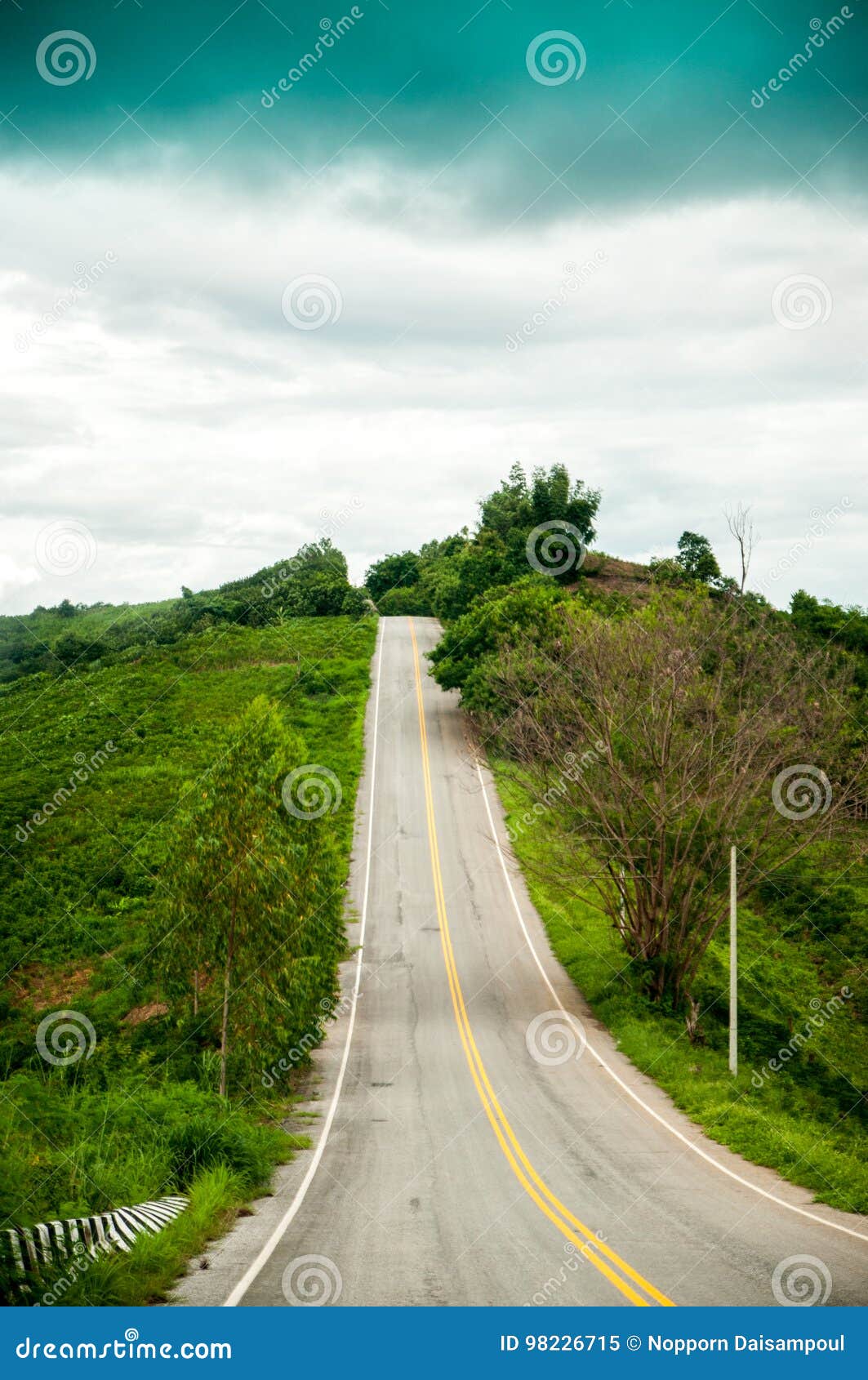 Road on the hill stock image. Image of tool, structure 98226715