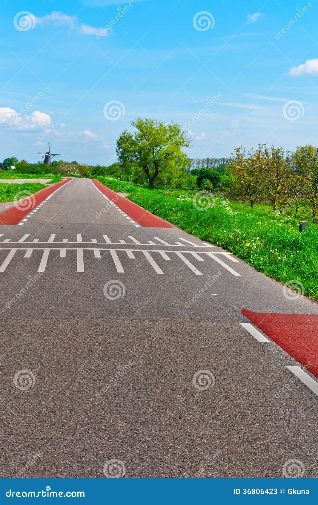 Road in Holland stock image. Image of farming, countryside 36806423