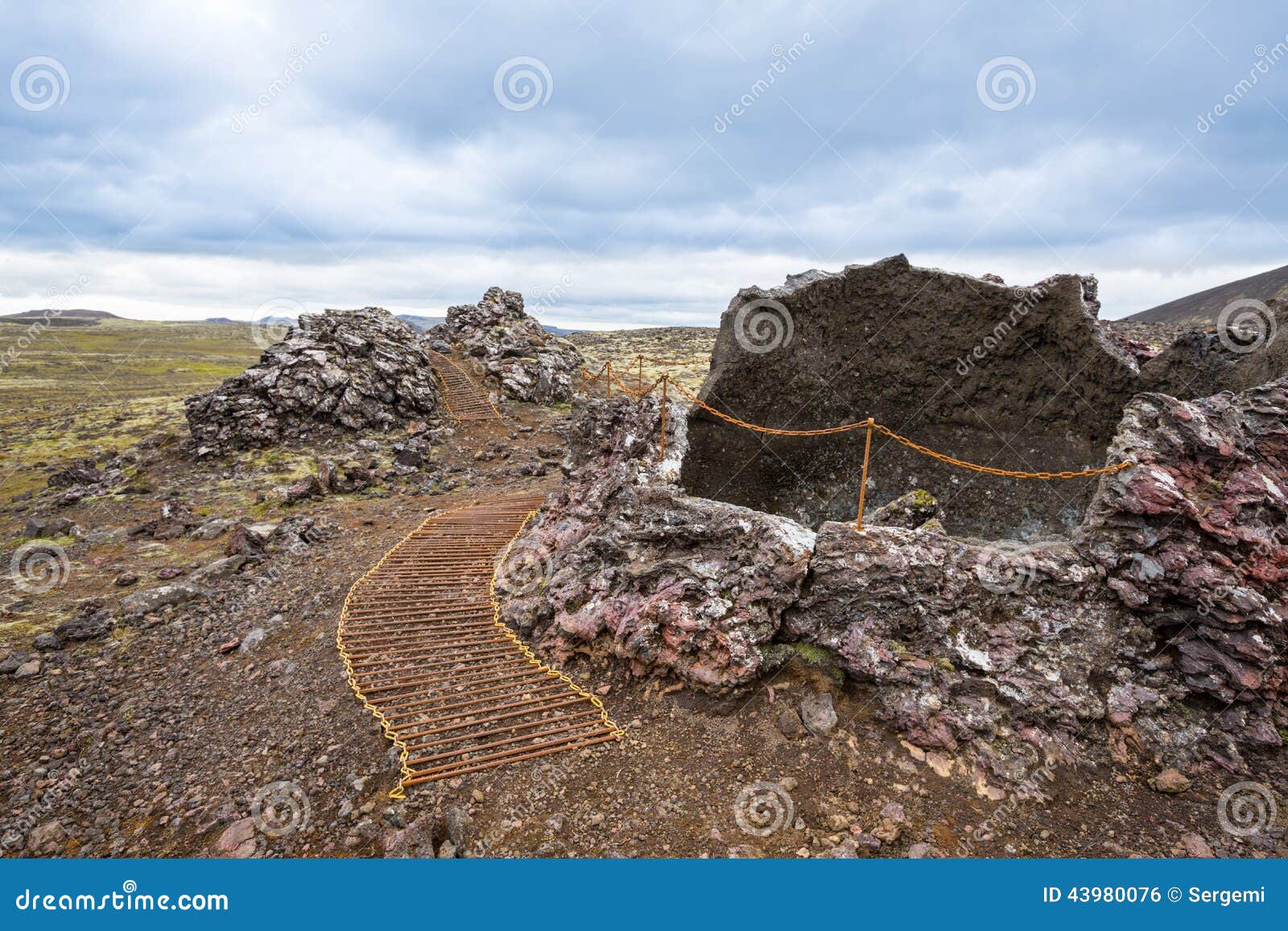 road in icelandic mountains