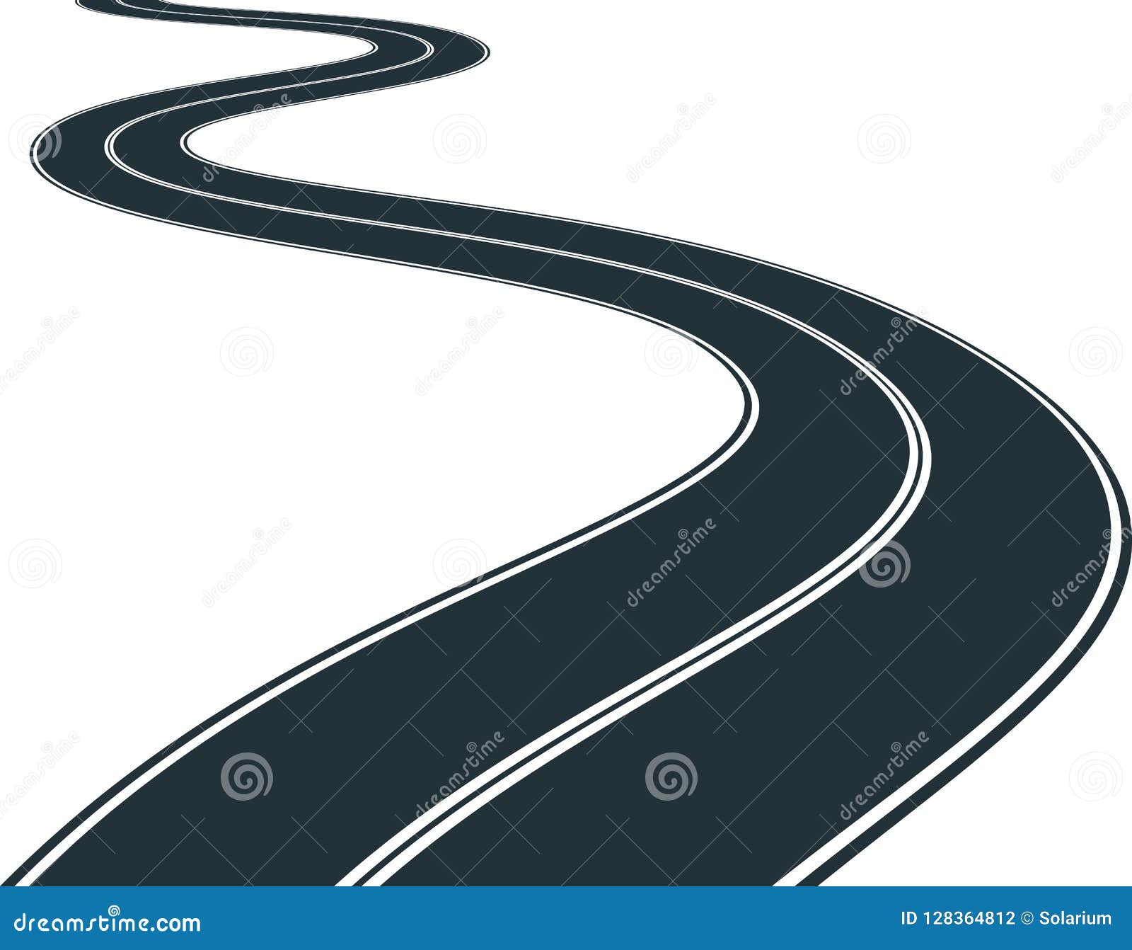Road stock vector. Illustration of sidewalk, asphalt - 128364812