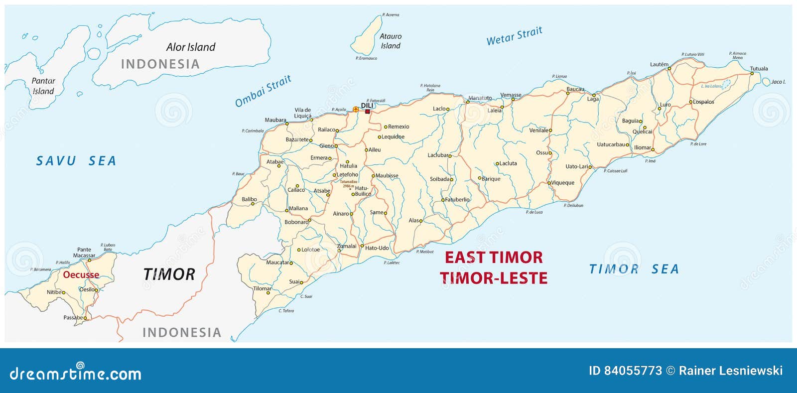 road map of the democratic republic of timor-leste