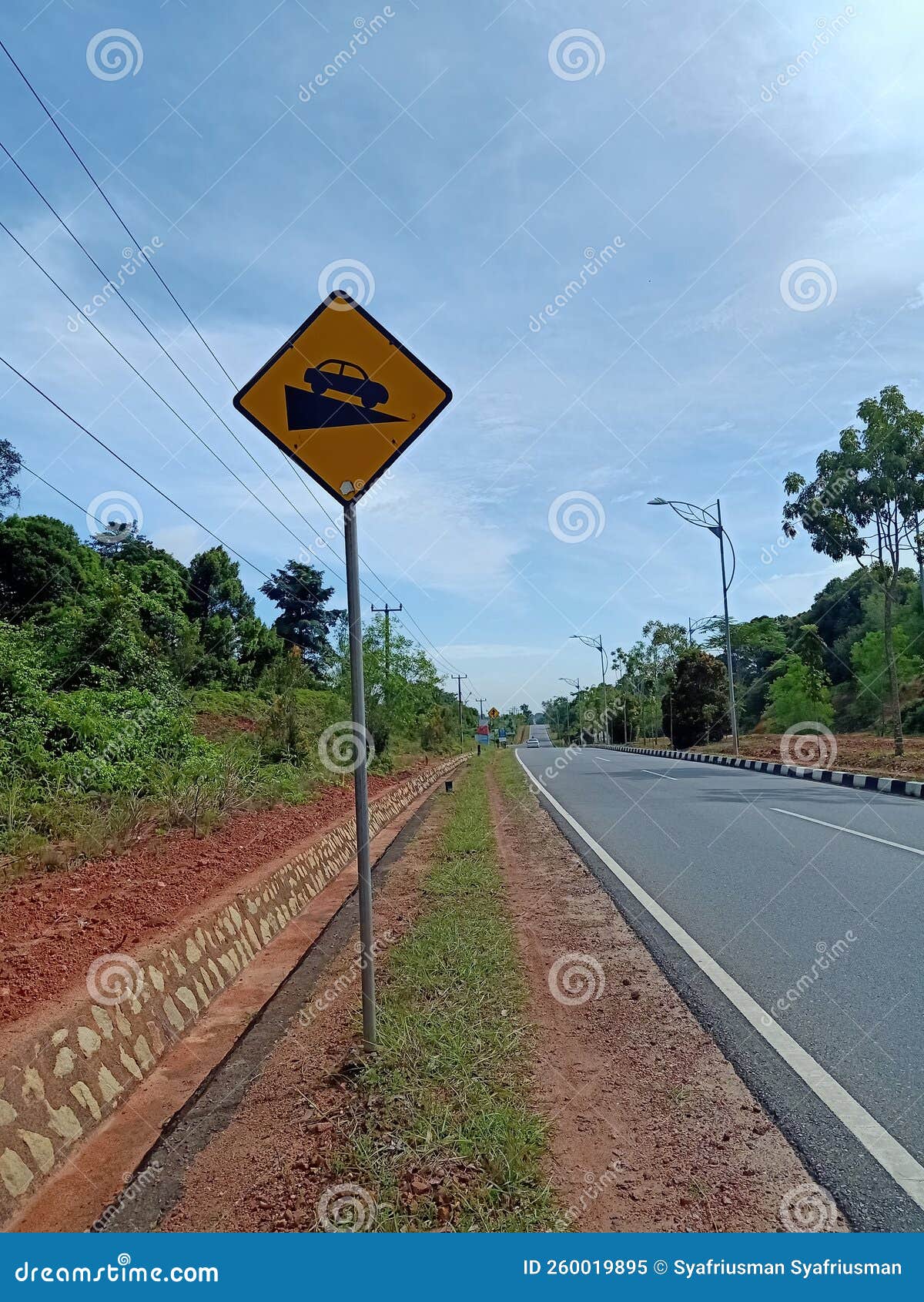 Road Markings and Signs in Front of the Road are Starting To Decline