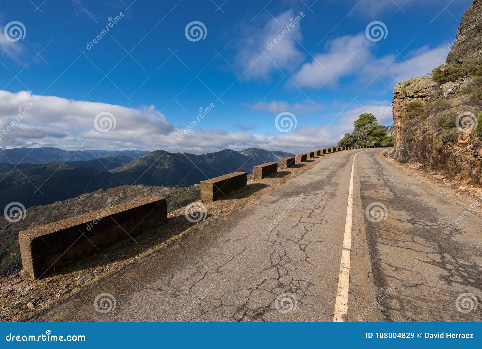 road in mountain landscape in las batuecas natural park in salamanca, spain.