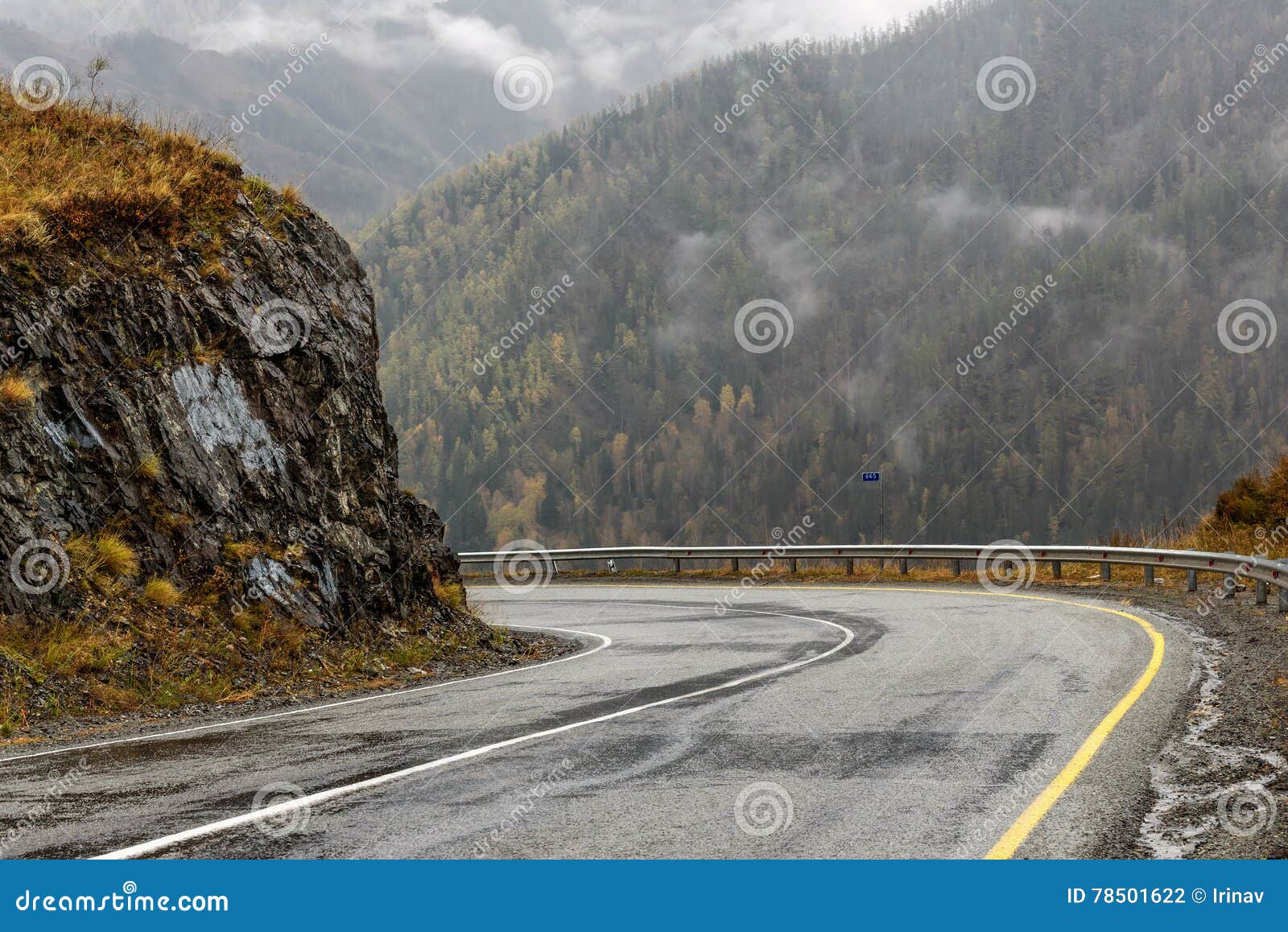 Road Mountains Fog Hairpin Curve Stock Photo Image Of Landscape