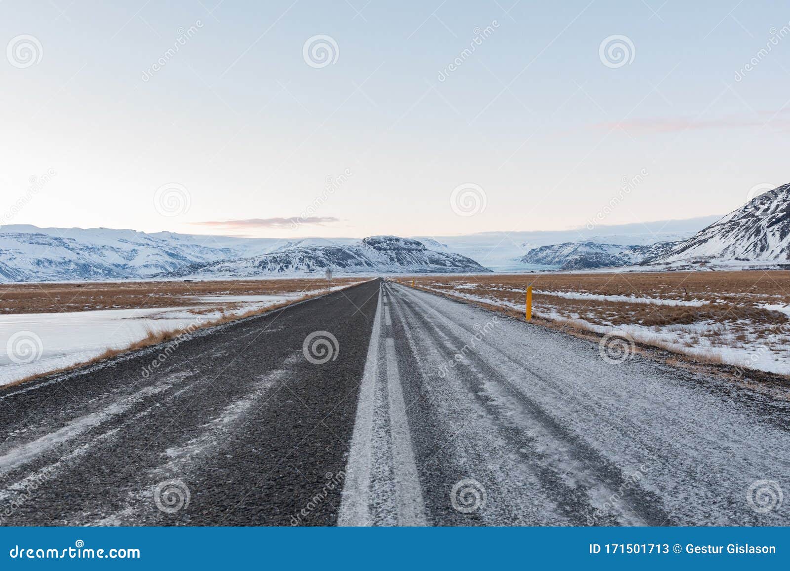 The Road Nr. 1 on the Icelandic Countryside Stock Image - Image of ...