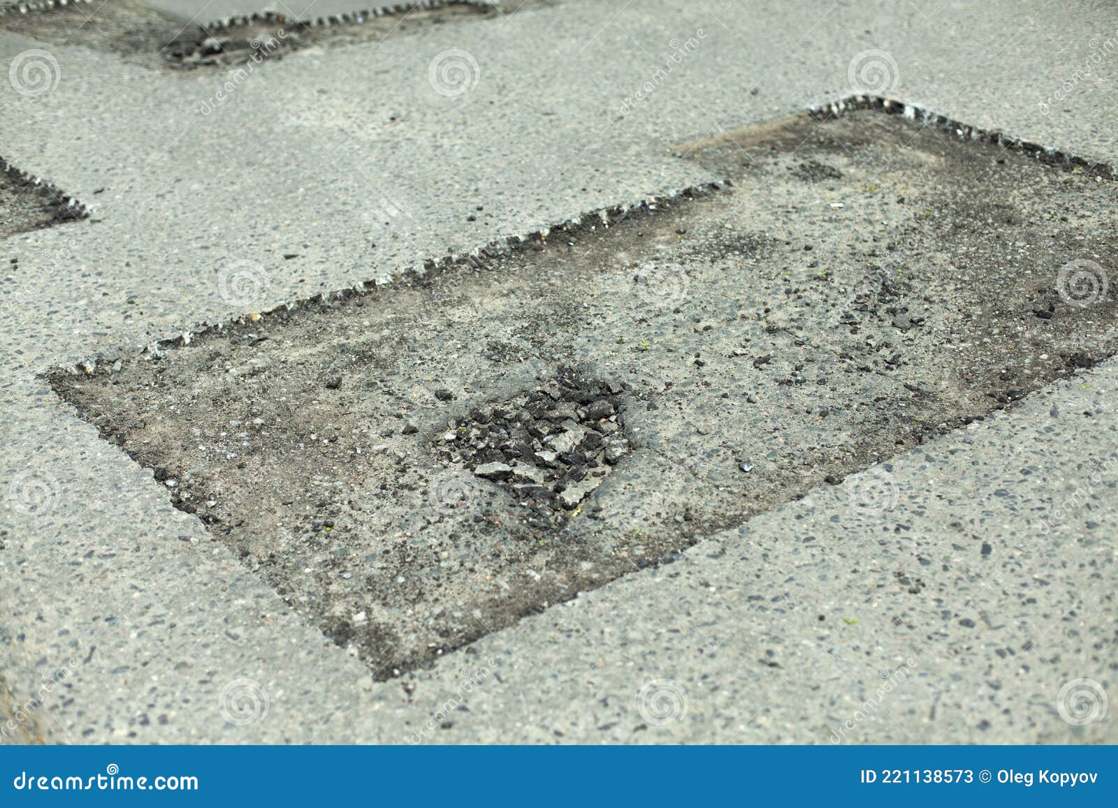 Road Repair. Removing Holes in the Road Stock Image Image of drilling