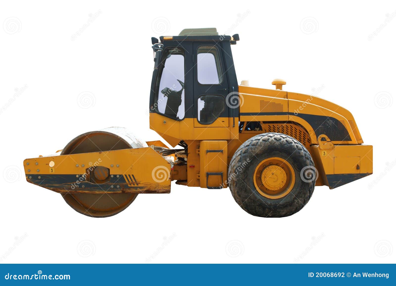Road roller stock photo. Image of engineering, repair - 20068692
