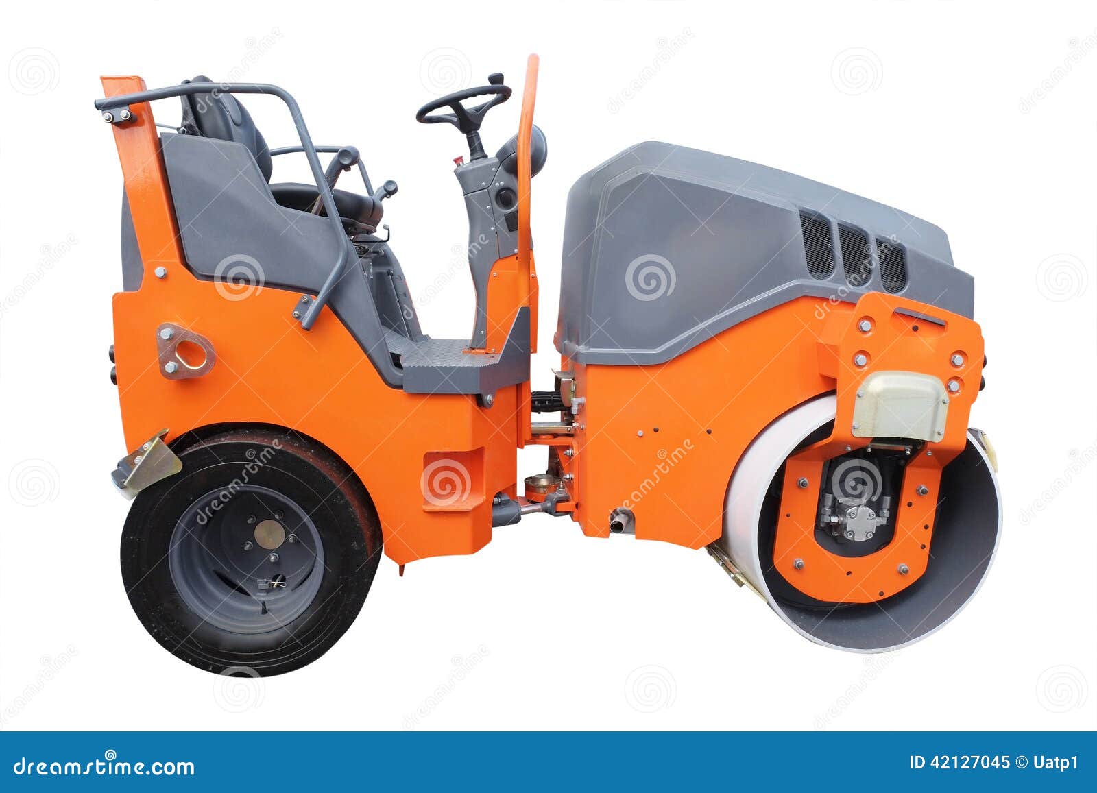 Road roller stock image. Image of construction, pave - 42127045