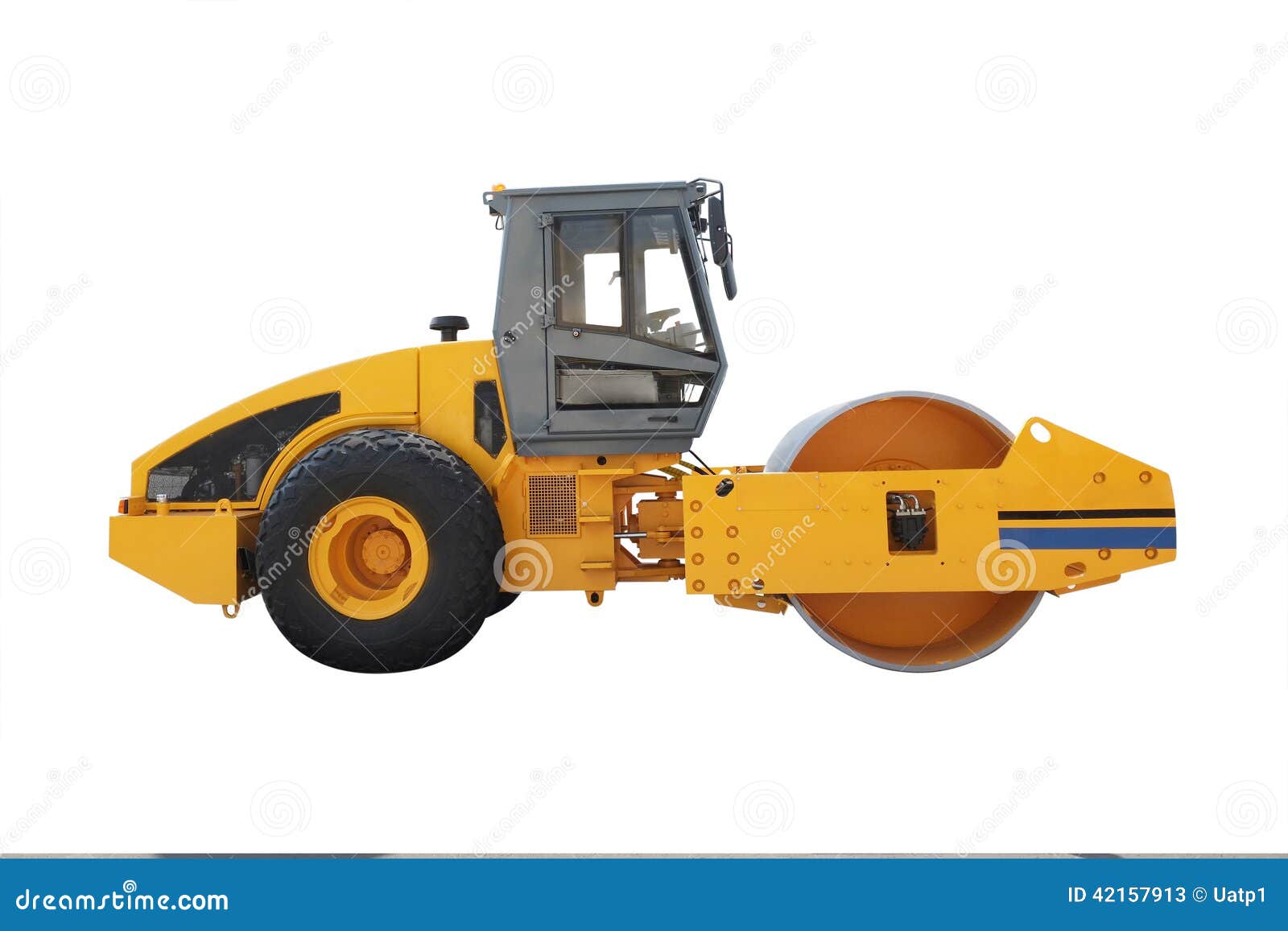 Road roller stock image. Image of driver, diesel, equipment 42157913
