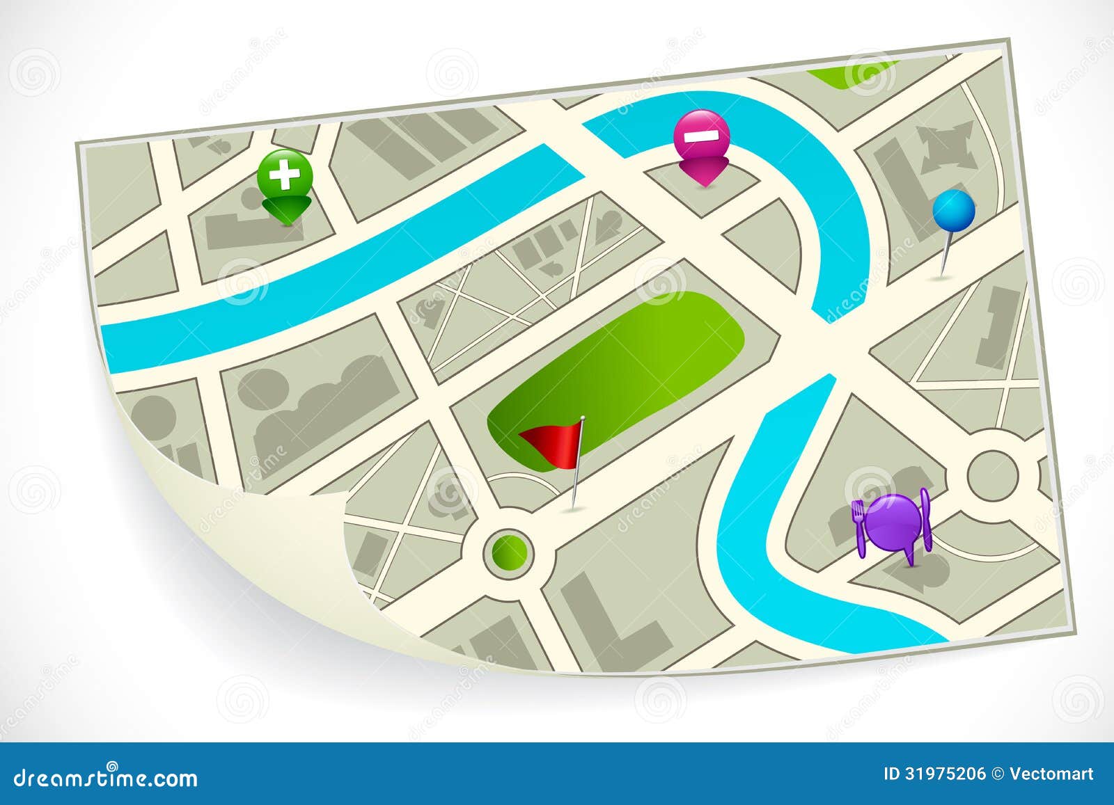Road Route Map Royalty Free Stock Image - Image: 31975206