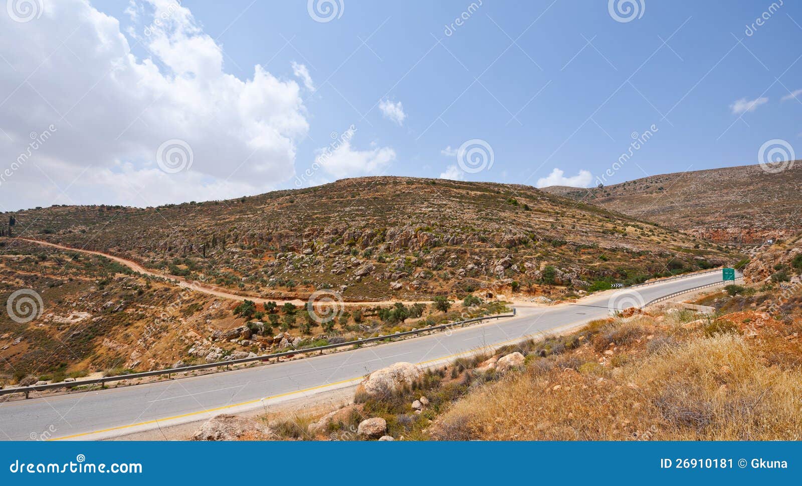 Road in Samaria stock image. Image of holly, dirt, countryside 26910181