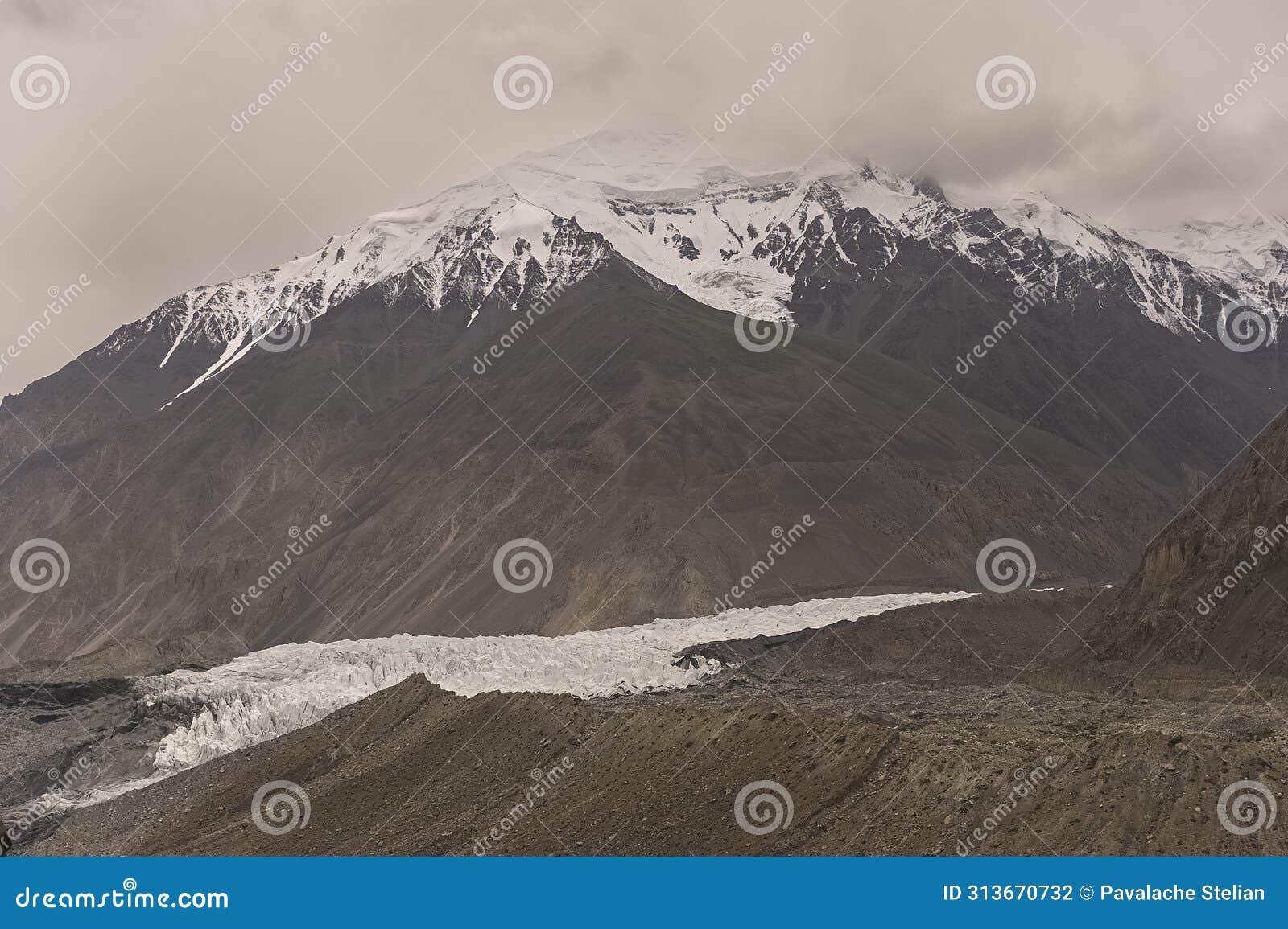 the road between shimshal village 3100m and upper shimshal 5,680m runs through steep gorges on narrow paths and hollowed out i