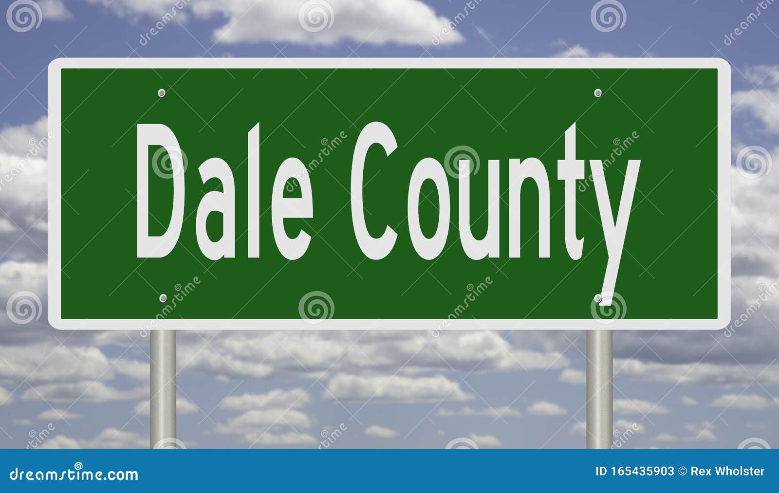 Road sign for Dale County stock illustration. Illustration of united